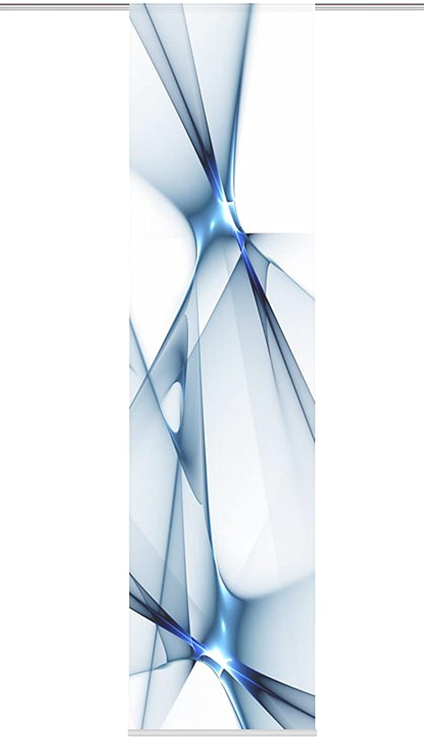 Home Fashion Franklin Schiebevorhang, Polyester, Blau, 245X60 cm, Blau