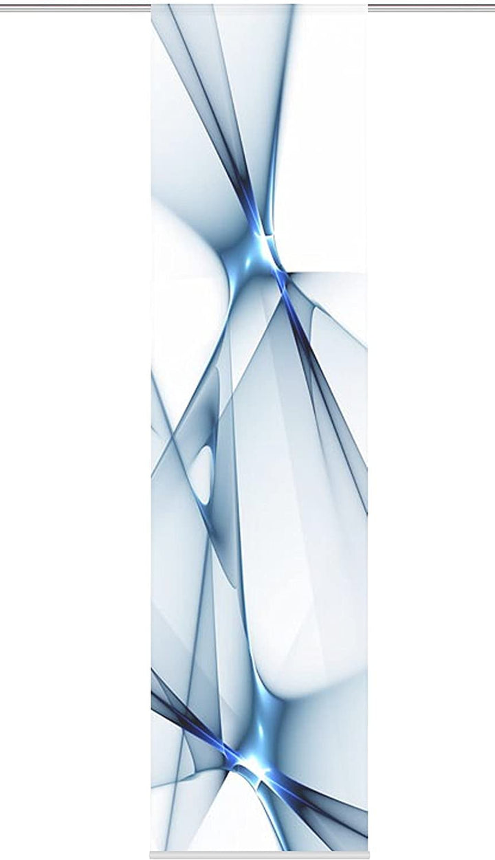 Home Fashion Franklin Schiebevorhang, Polyester, Blau, 245X60 cm, Blau