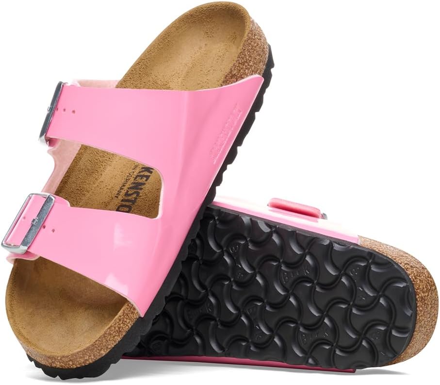 BIRKENSTOCK Unisex Arizona BS Birko-Flor Patent Sandalen 36 EU Schmal Rosa, 36 EU Schmal Rosa