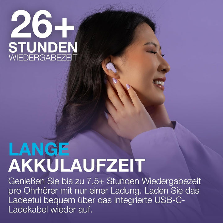 JLab Go Pods ANC In-Ear Kopfhörer Bluetooth mit Noise Cancelling - Kabellose Earbuds mit 26+ Std. -