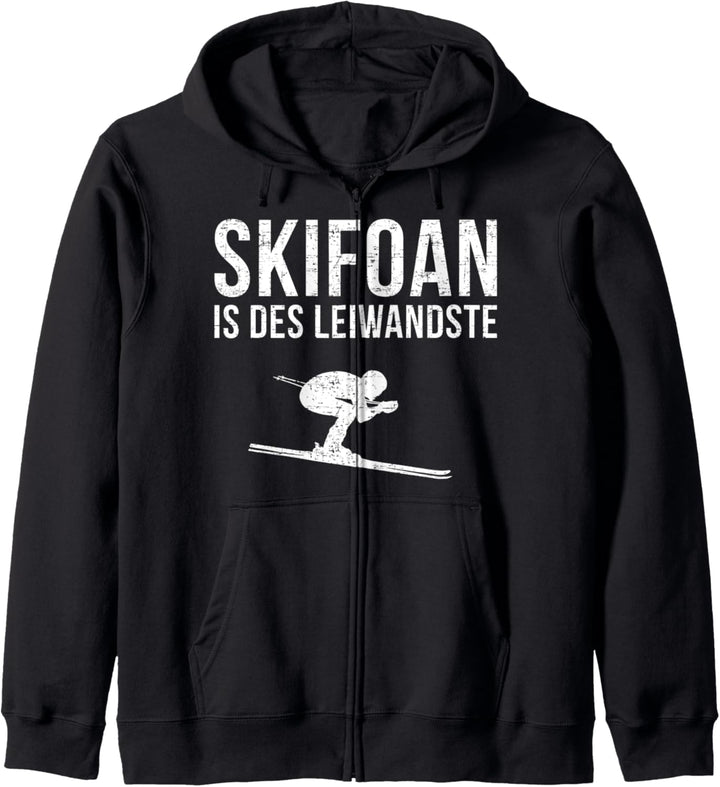 Skifoan Is Des Leiwandste Ski Skifahrer Mundart Dialekt Kapuzenjacke