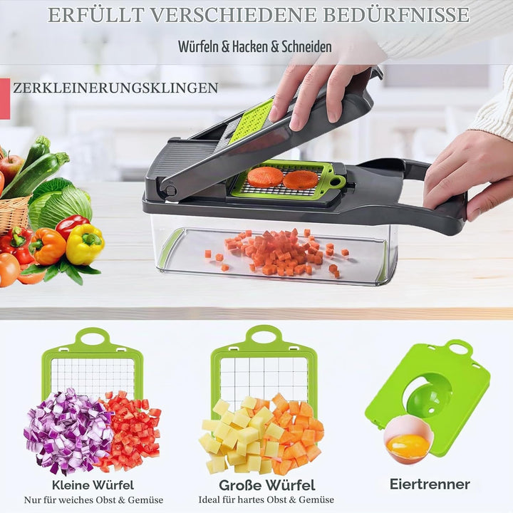 Gemüseschneider Gemüsehobel Reibe Zwiebelschneider Mandoline Dicer Chopper Küchenreibe Gemüsereibe,
