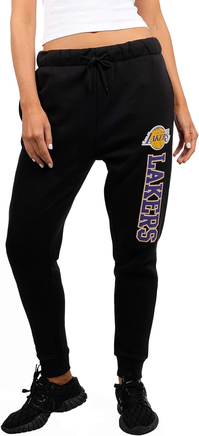 NBA Damen Jogger Pants Active Basic Fleece Sweatpants, Team Logo Dark Los Angeles Lakers M, Los Ange