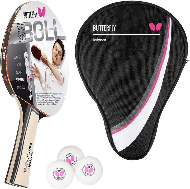Butterfly® Timo Boll Silver 85015 Tischtennisschläger | Tischtennis Racket TT Bat Hobbyschläger für