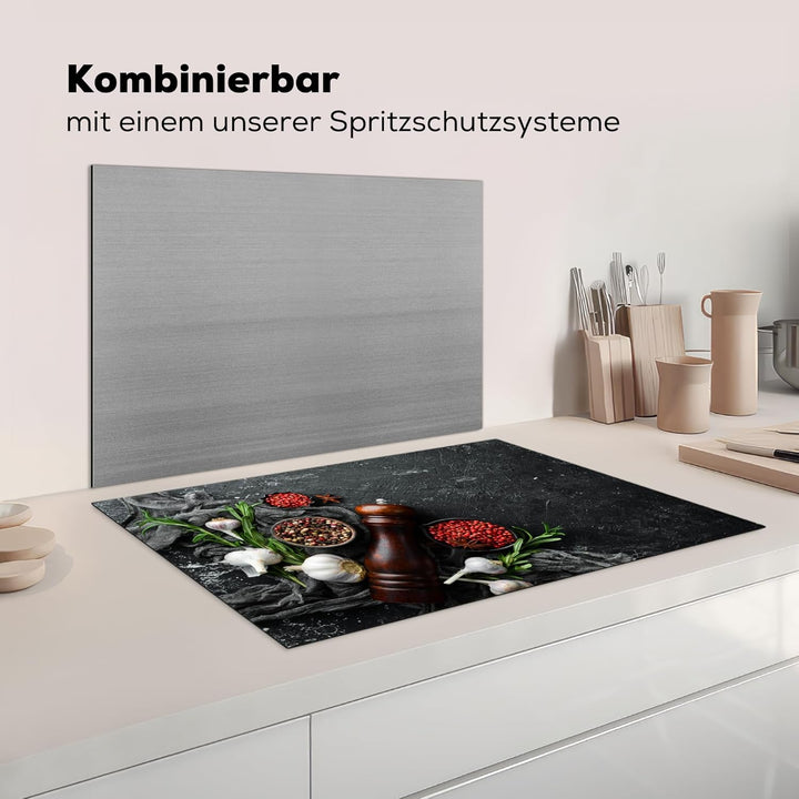 Herdabdeckplatte 80x52 cm Einteilig Küche Herdabdeckung Induktionsfeld Ceranfeld Herdabdeckplatten V