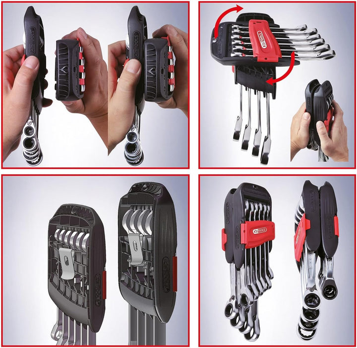 KS Tools 503.5950 DUO GEARplus Ratschenringmaulschlüssel mit Maul-Ratschenfunktion, umschaltbar, 10-