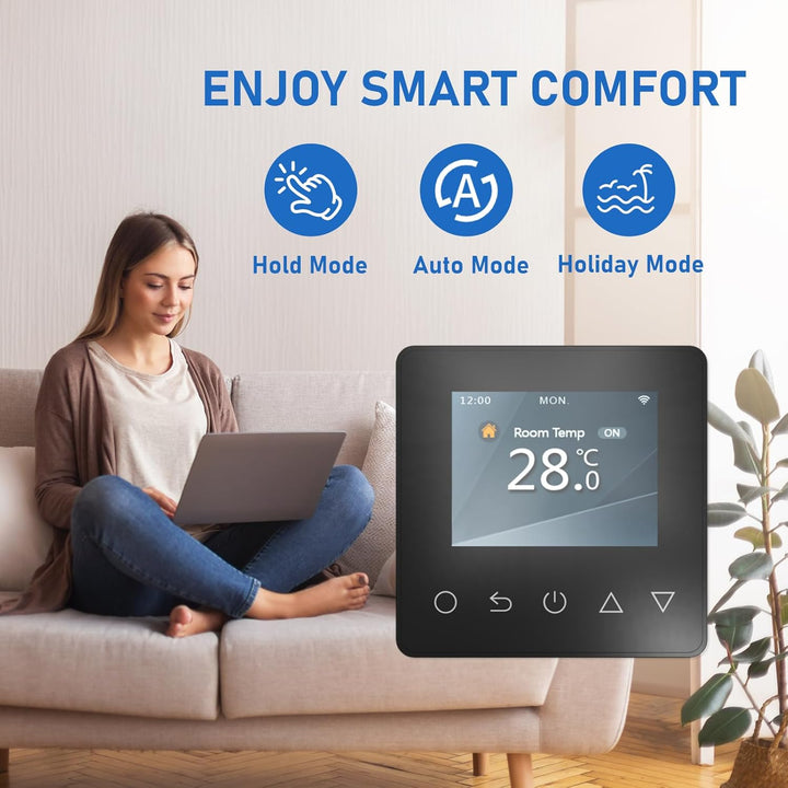 Underfloor Heating Thermostat Digital Temperature Controller Weekly Circulation Programmable Floor S