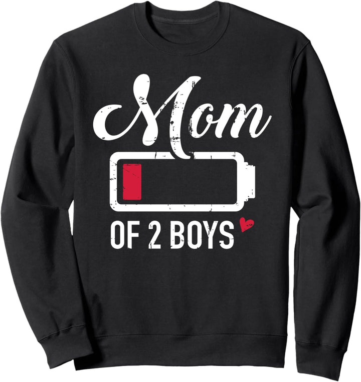 Mama von zwei Jungs leere Batterie 2 Söhne Sweatshirt