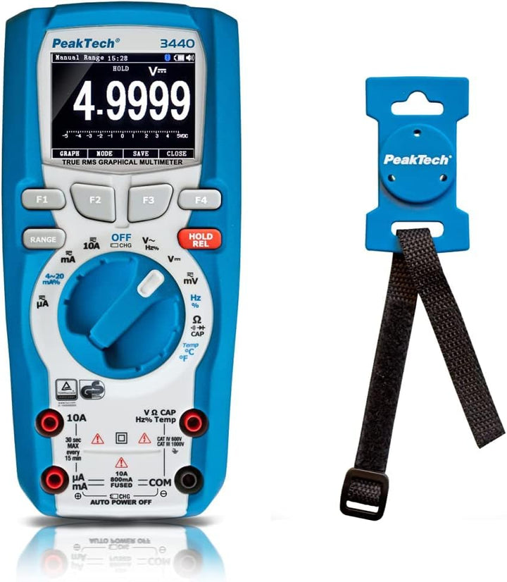 PeakTech 3440 – True RMS Digital Multimeter mit 4.0 Bluetooth & Grafik-Display CAT III 1000 V & Mehr