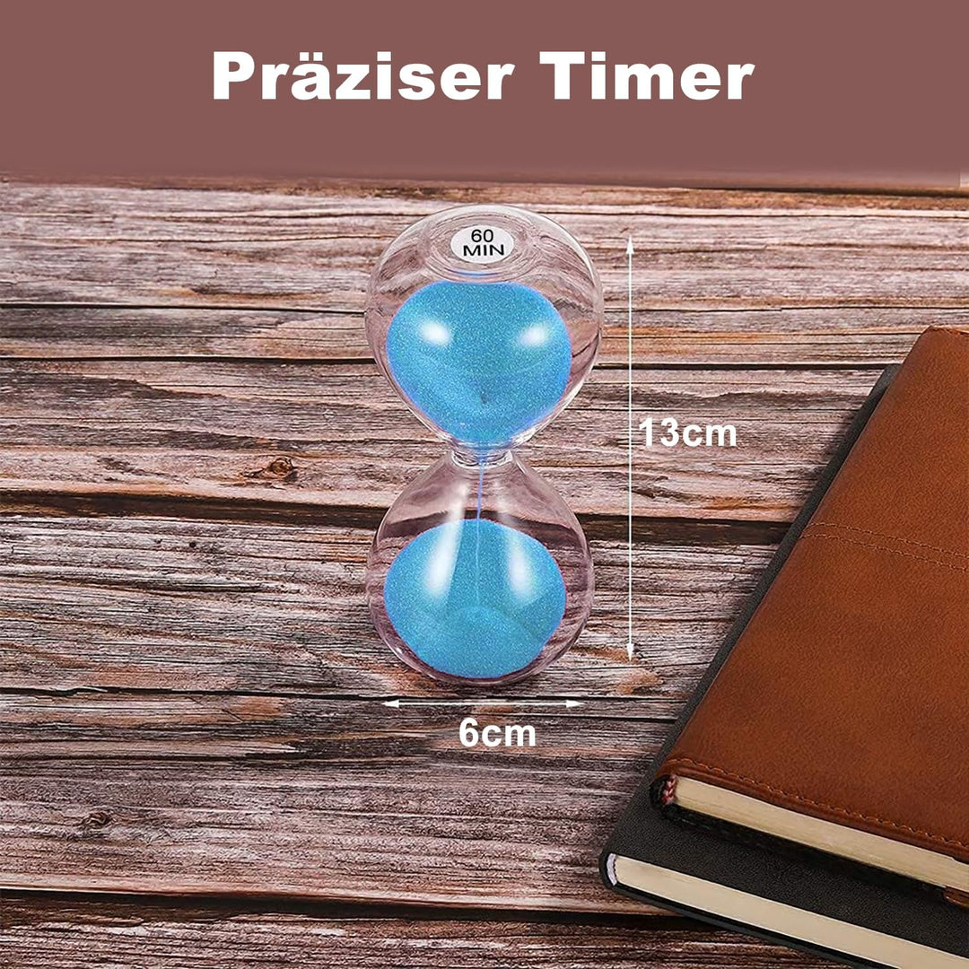 SuLiao Sanduhr, Sanduhr 60 Minuten Blau Glas Sanduhr Zeit Sanduhr Grossr 60 Min Geeignet für Home De