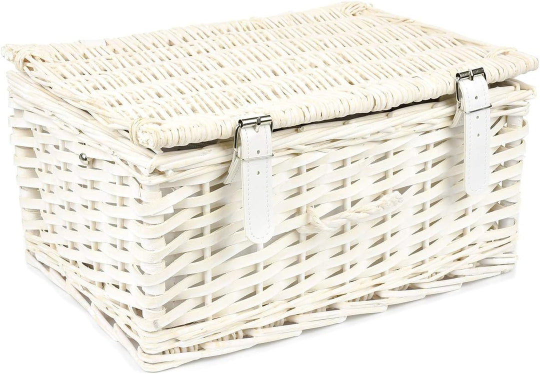 Picknickkorb für 2 Personen mit Kühlfach - Inklusive Bestecksets, Kühlfach, Korkenzieher, Weingläser