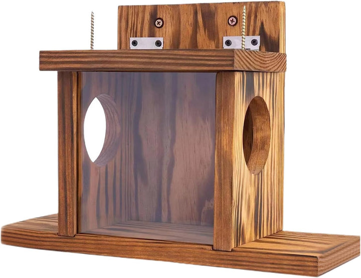 Eichhörnchen Futterstation 35.2x12.8x24 cm Eichhörnchen Futterhaus Mit 2 Eingängen Und Sitzplattform
