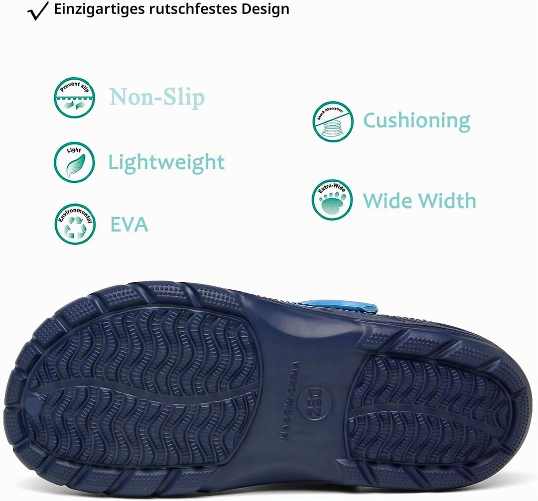 Unisex Clogs Pantoletten Sommer Hausschuhe Strand Sandalen Gartenschuhe mit Fussbett aus Weichem 36/
