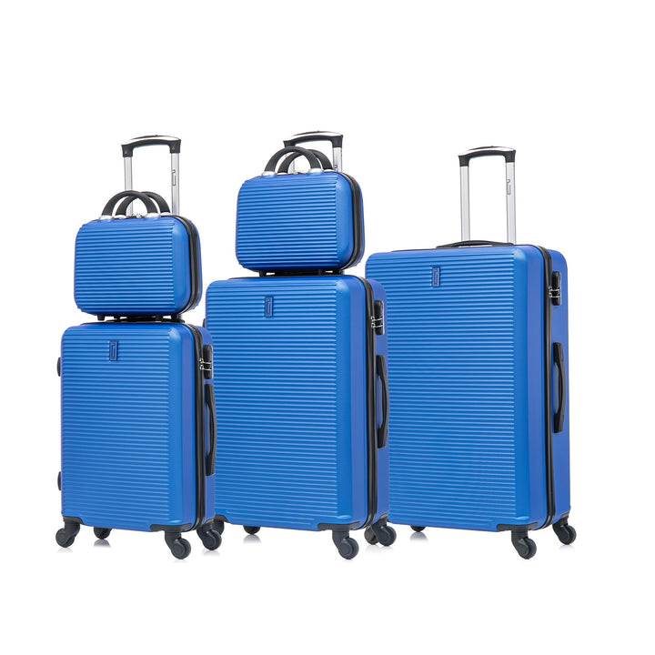 CELIMS - Hartschalen-Kofferset 5-teilig | Handgepäck + Mittlerer + Grosser + 2X Kosmetiktasche | 55x