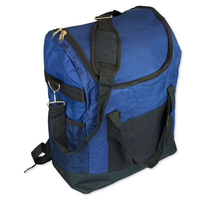Grinscard Picknick Rucksack inklusive Kühlfach - Blau, Volumen 25 Liter - Camping Kühlrucksack mit T