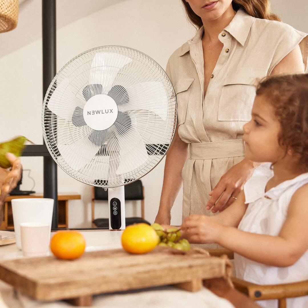 Newlux - Standventilator mit Fernbedienung, 3-in-1 W1050 Smart 10 Flügel, Ø 40 cm, 3 Vel und Timer 1