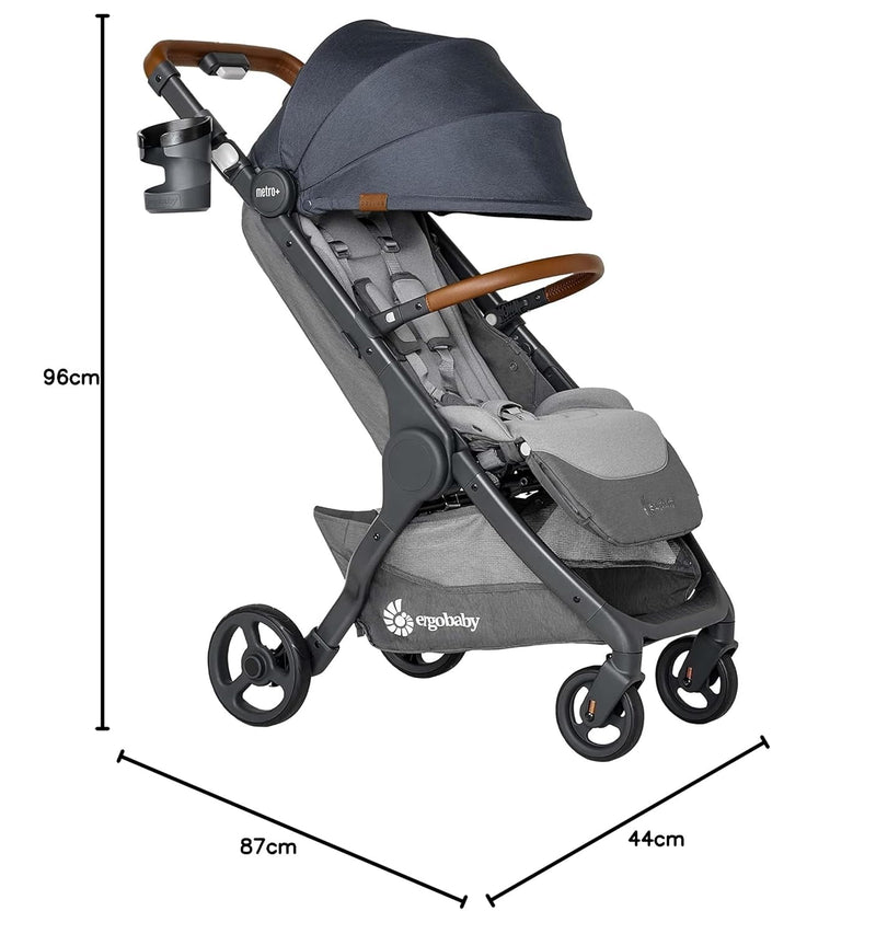 Ergobaby Metro+ Deluxe Kinderwagen Buggy mit Liegefunktion, Premium Kinder-Buggy ab Geburt bis 22kg,