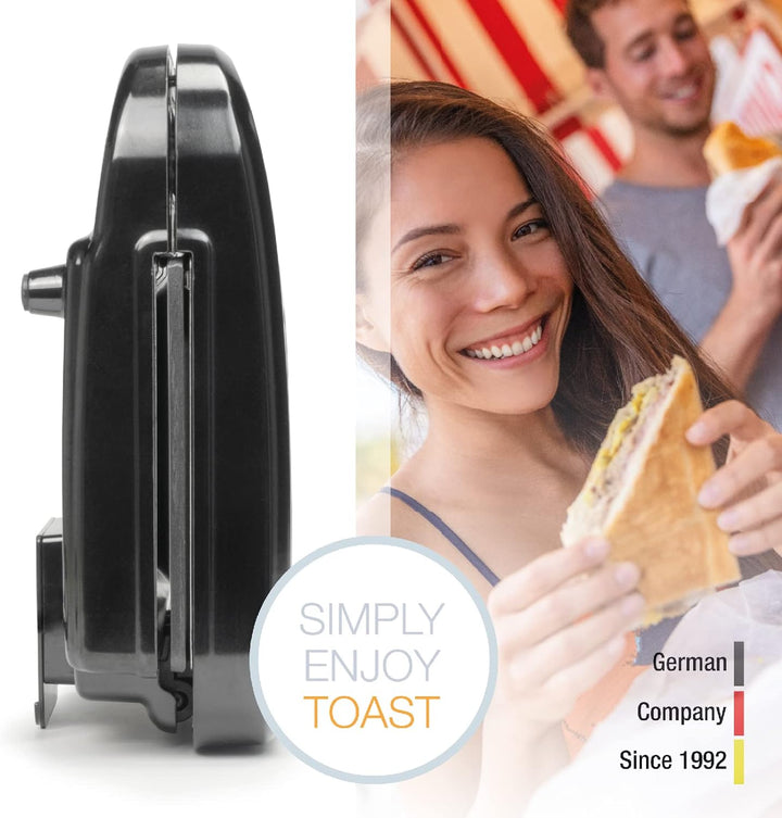 Korona 47019 XXL-Sandwichmaker | 750 Watt | Antihaftbeschichtung | Platzsparende Lagerung | Geeignet
