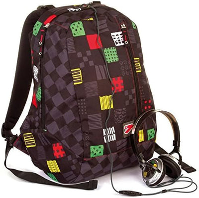 RUCKSACK SEVEN EMO BOY Geräumige Schultasche für Teenager, Mädchen & Jungen, 2 wechselbare Muster, f