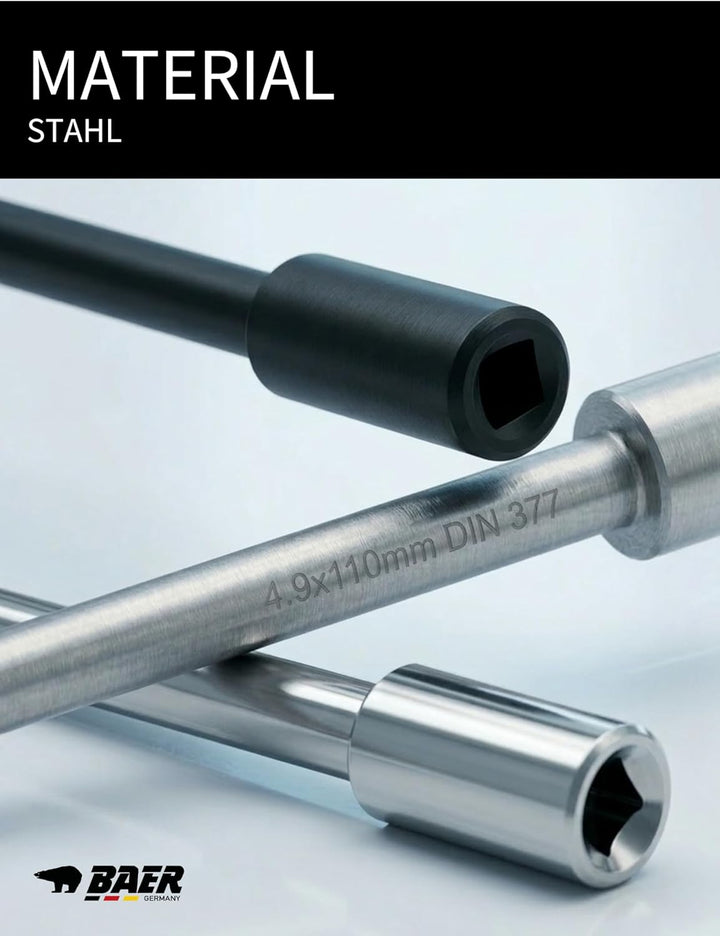 BAER Verlängerung für Vierkant 9,0mm | M 14-16 - Vierkantverlängerung - für Vierkantwerkzeuge nach D