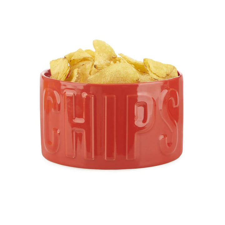 balvi Snackschale Chips Farbe Rot Die originelle und stilvolle Schale Fassungsvermögen 1 l Keramik 8