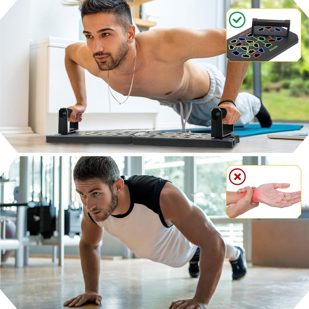 flintronic Liegestützgriffe Liegestütze Brett, Faltbare Tragbare Pushup Ständer, Multifunktions Elit