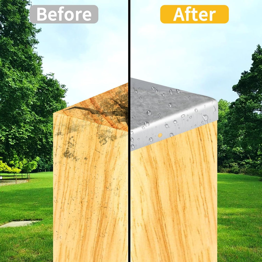 12 Stück Pfostenkappe 7x7cm Pfostenkappen Zaunpfosten Kappen Holzpfosten Bodenhülsen Zaun Abdeckkapp