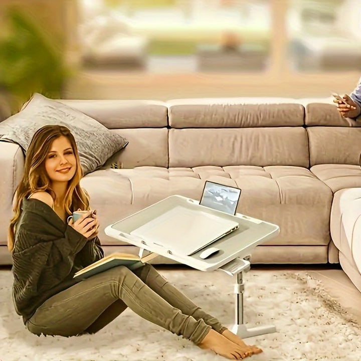 Betttisch höhenverstellbar, Laptoptisch, 4st000000änder, PAD Ständet, Laptop Betttisch Klappbar, für