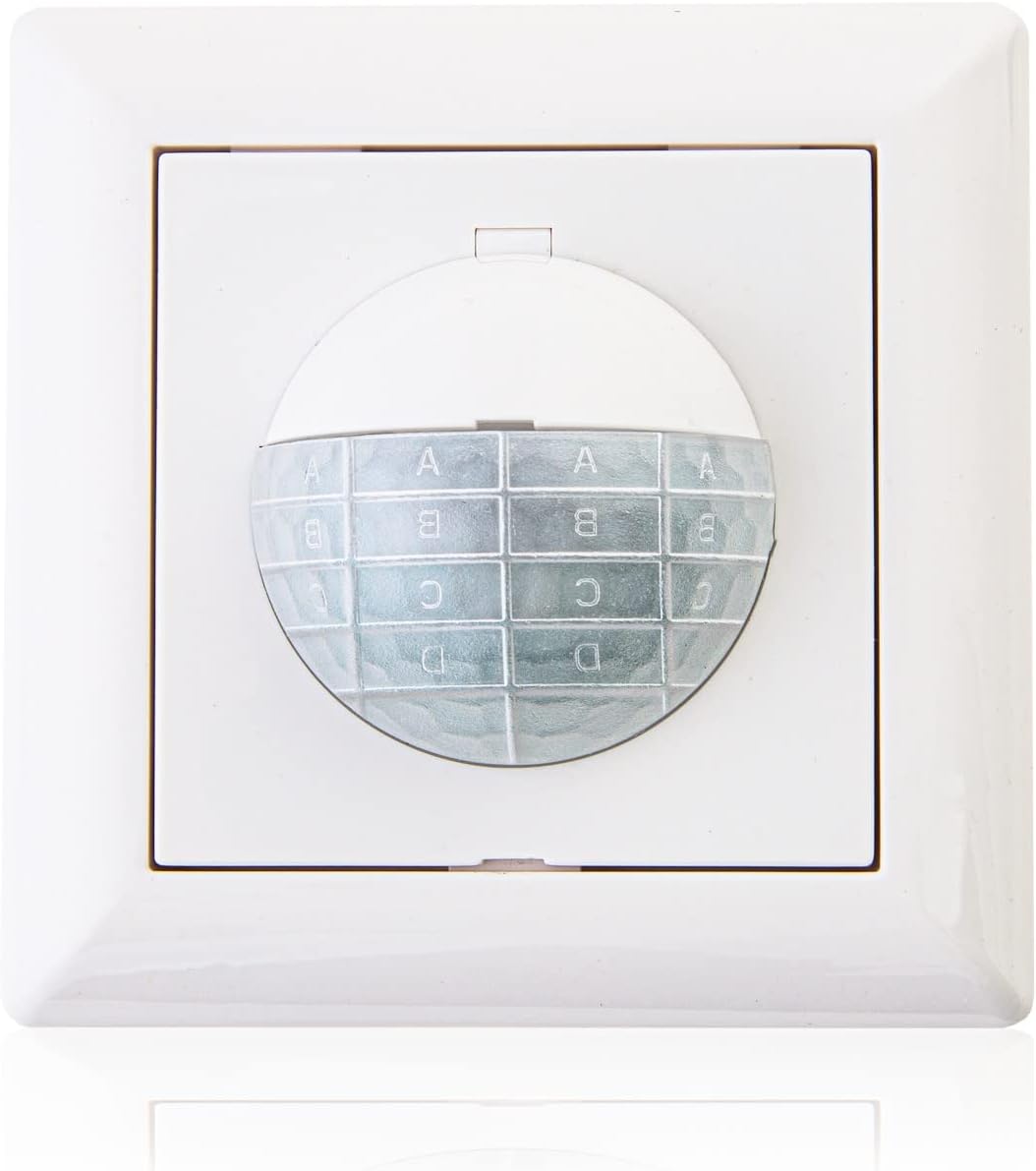 HUBER Motion 15R PIR Bewegungsmelder 190° für Innen I Unterputz Bewegungsmelder - Motion Sensor mit