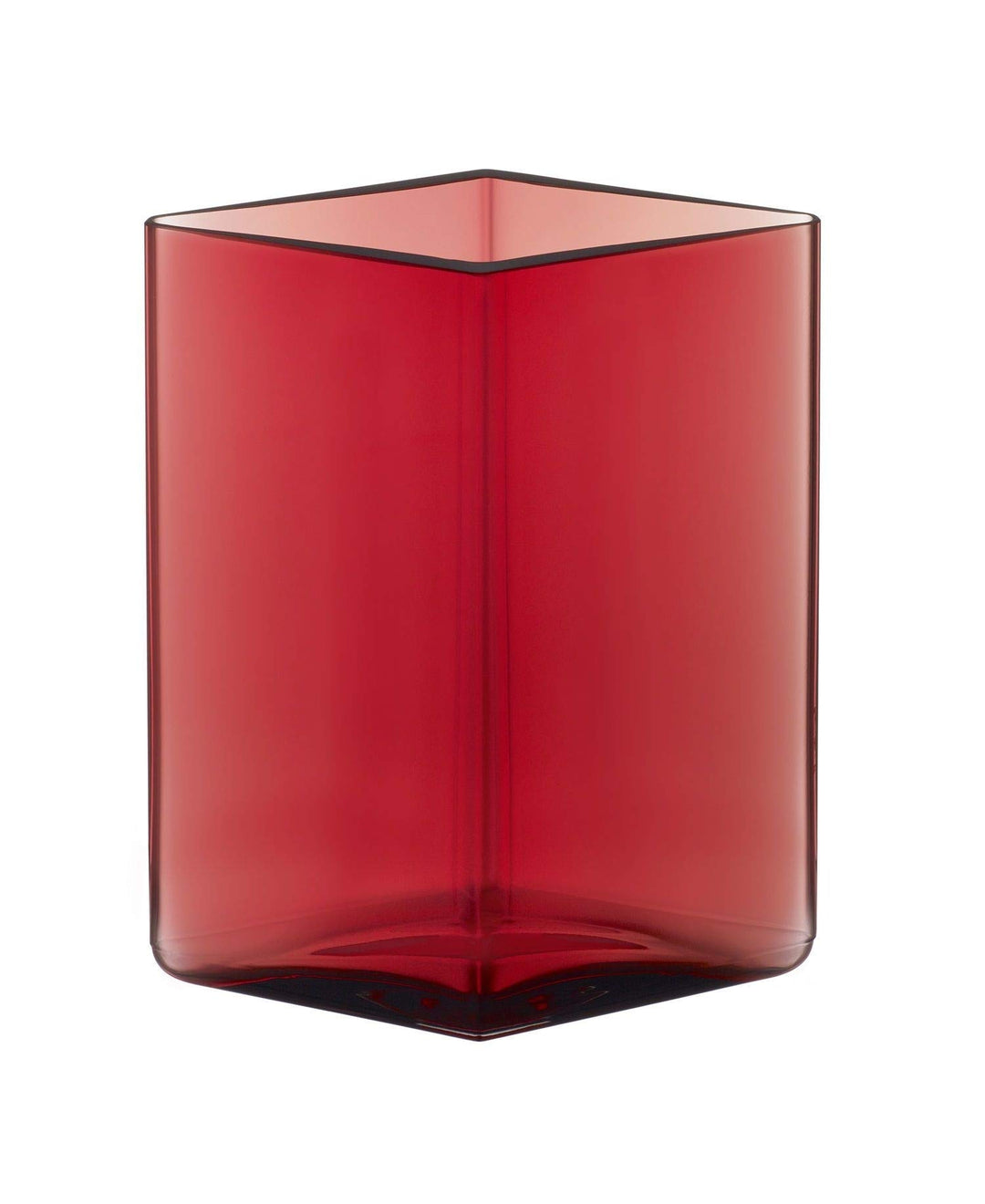 Iittala 1015596 Ruutu Vase, 11,5 cm x 14 cm, Cranberry Cranberry 115 x 140 mm Glas, Cranberry 115 x