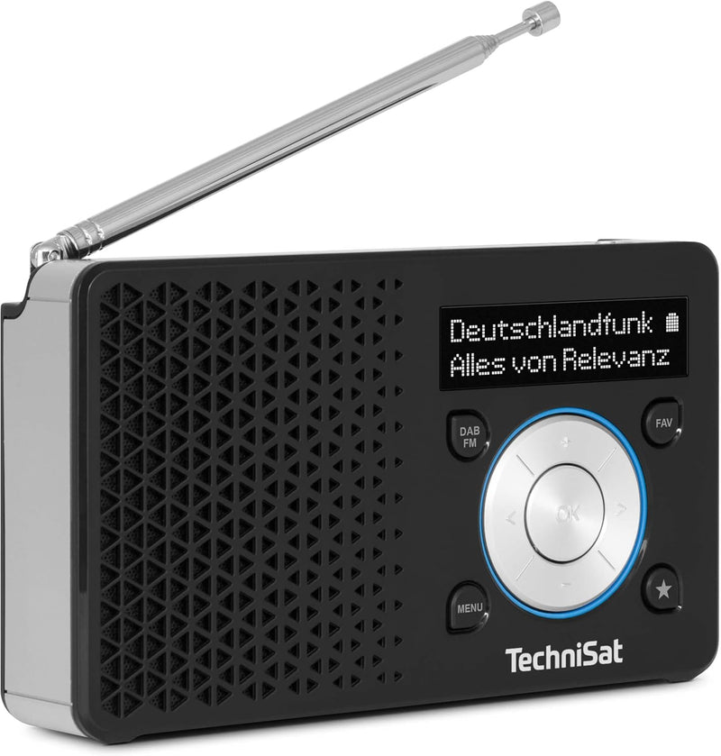 TechniSat DIGITRADIO 1 – Tragbares DAB+ Radio mit Akku (DAB, UKW, Lautsprecher, Kopfhöreranschluss,