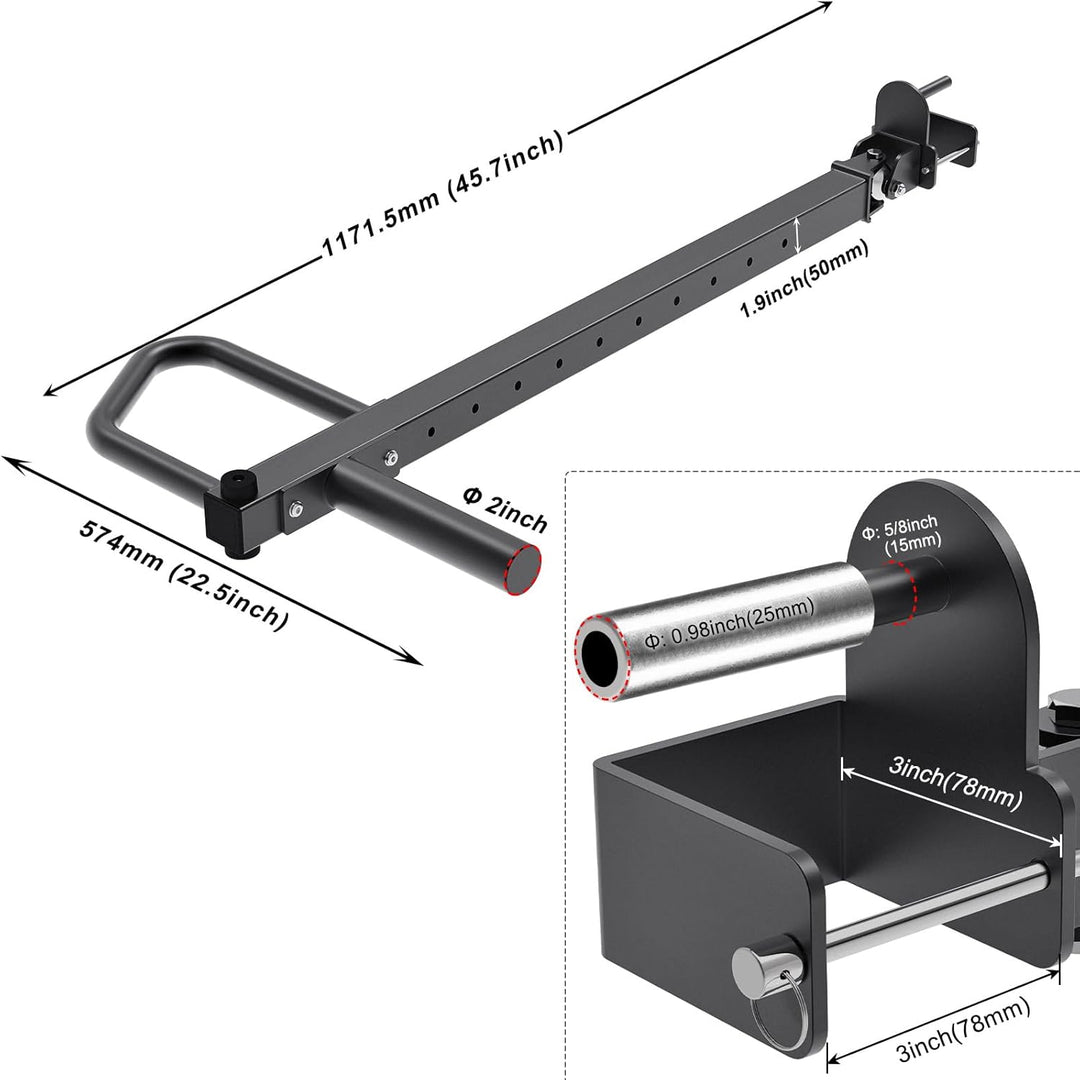 SELEWARE Multi Grip Dip-Stangenaufsatz für 2 x 2 oder 3 x 3 Zoll mit 1 oder 5/8 Zoll Loch Power Rack