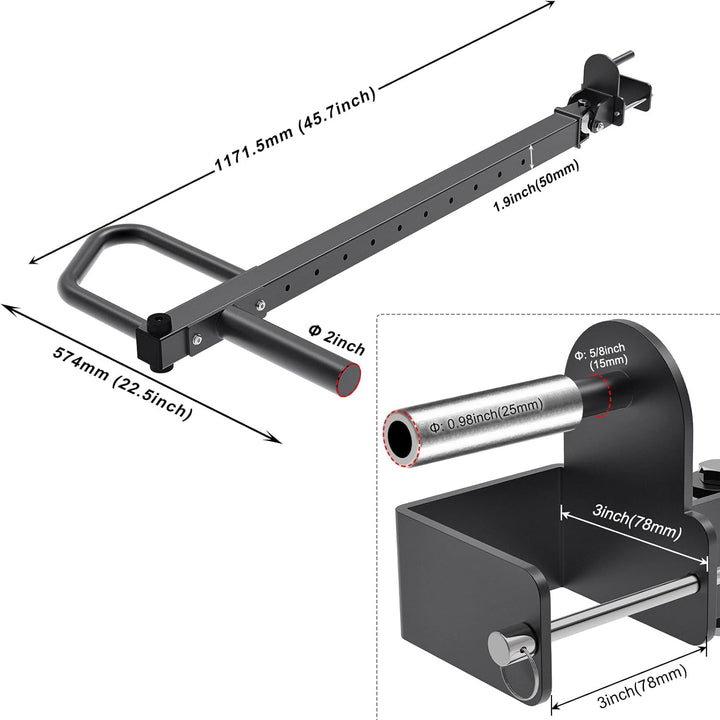 SELEWARE Multi Grip Dip-Stangenaufsatz für 2 x 2 oder 3 x 3 Zoll mit 1 oder 5/8 Zoll Loch Power Rack