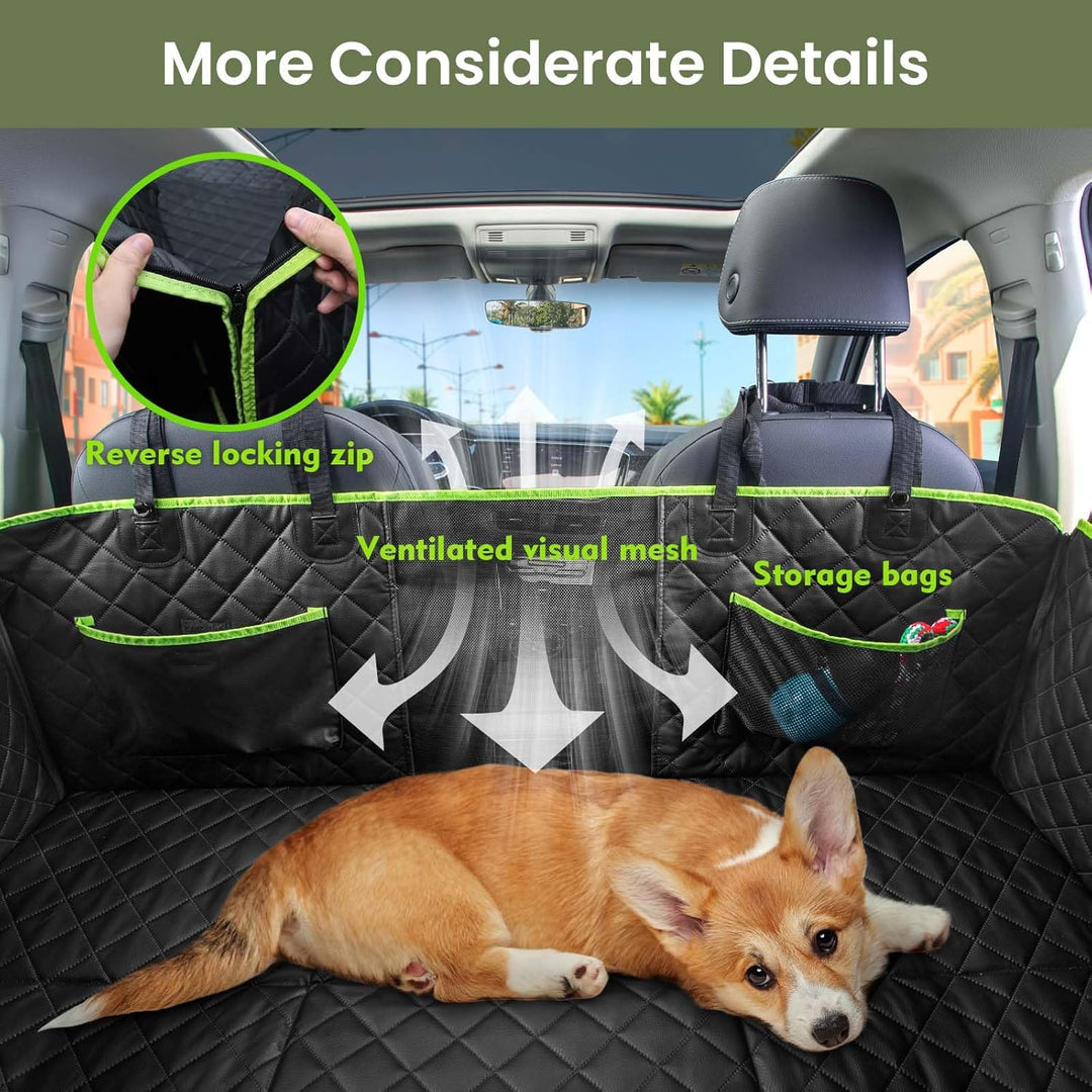 pecute Hundedecke Auto Rückbank mit Harter Unterseite 133 * 62 cm,2025 Verbesserte Materia, 3-in-1 S