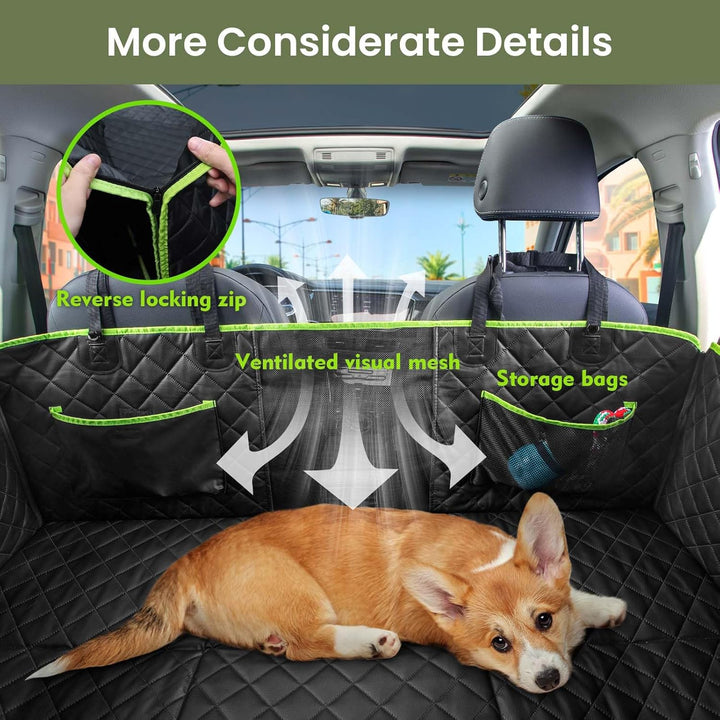 pecute Hundedecke Auto Rückbank mit Harter Unterseite 133 * 62 cm,2025 Verbesserte Materia, 3-in-1 S