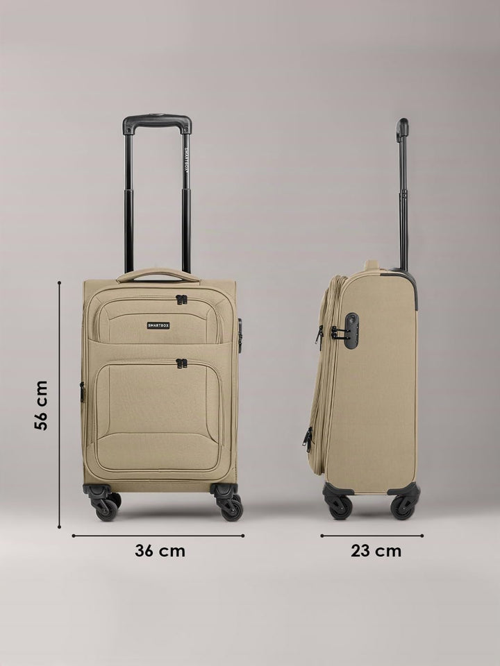 SMARTBOX Weichgepäck Kabinen-Koffer für Damen &amp; Herren | Kleiner Cabin-Trolley 36 x 23 x 57 cm | 4 R