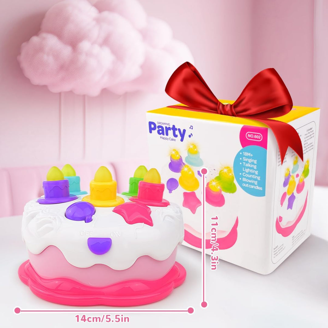 Love&amp;Mini Pretend Geburtstag Kuchen Spielzeug - Musikspielzeug Kuchen für 1 Jahr alte Jungen Mädchen