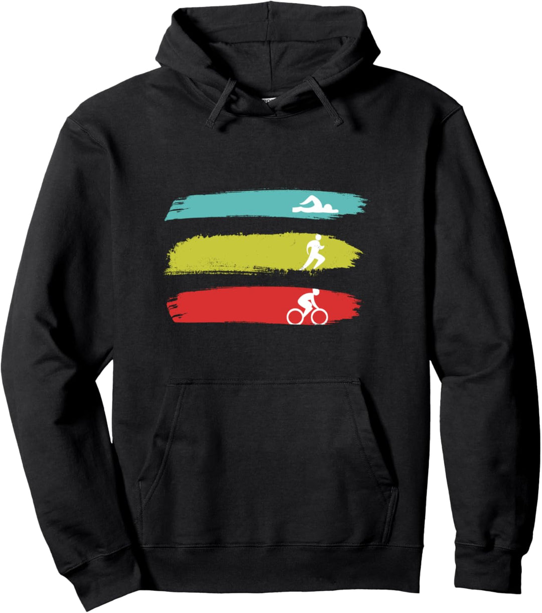 Coole Triathletin Triathlon Sport Schwimmen Laufen Radfahren Pullover Hoodie