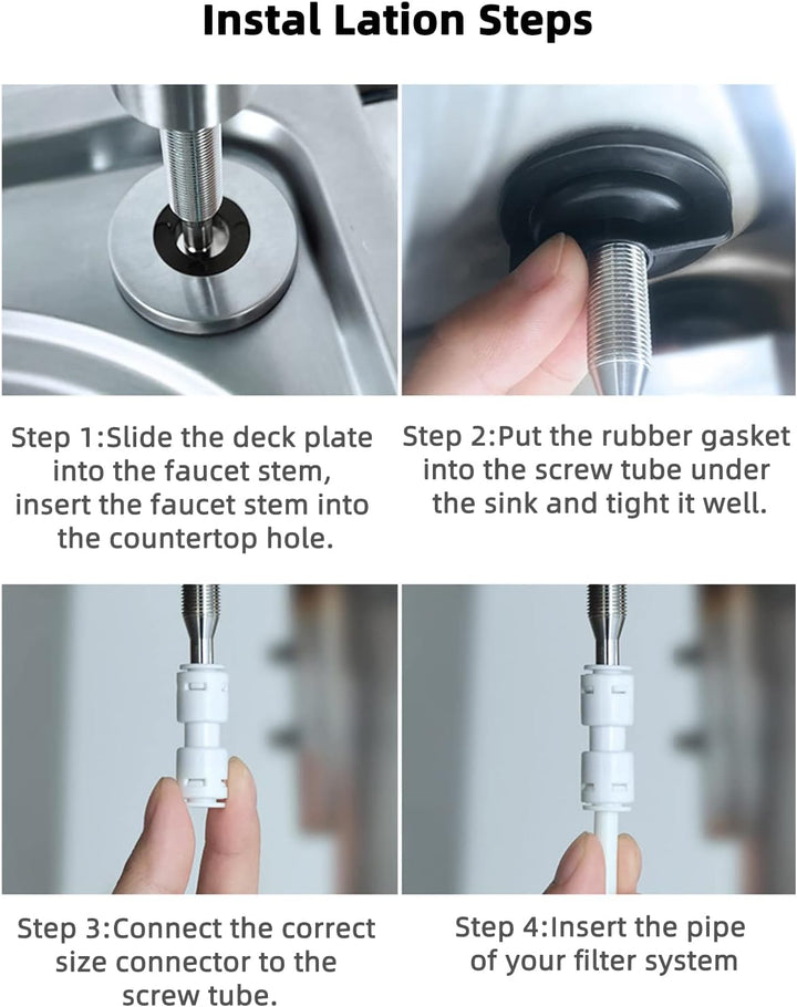 Trinkwasserhahn, bleifrei, Umkehrosmosehahn, Wasserfilterhahn für Küchenspüle, gebürstetes Nickel, S