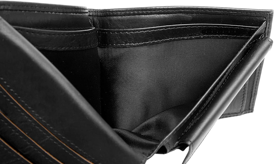 BAGAN Geldbörse Echt Leder schwarz Herren - 020880