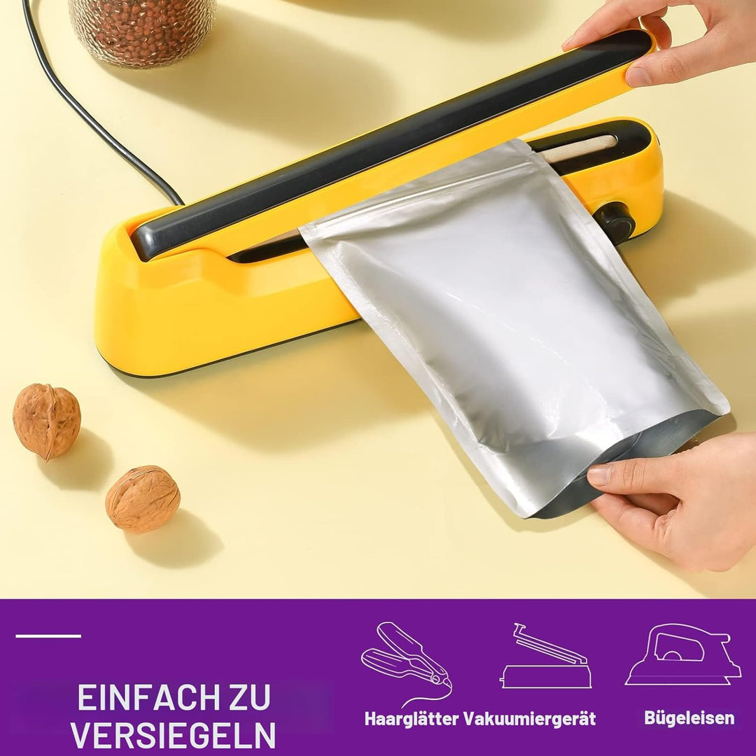 Mylar bags mit sauerstoffabsorber für lebensmittel, 43.5 x 71 cm, 25 x 35 cm, 1 Quart 15 x 22 cm, 8,