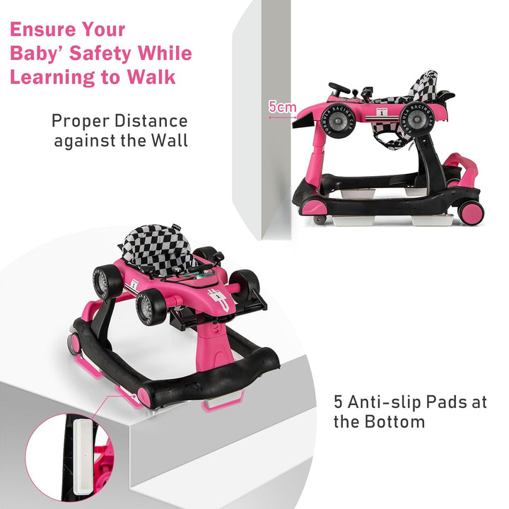 LIFEZEAL Lauflernhilfe für Babys, mitwachsend, 4-in-1, Sitz verstellbar in 3 Höhen, Lauflernhilfe, f