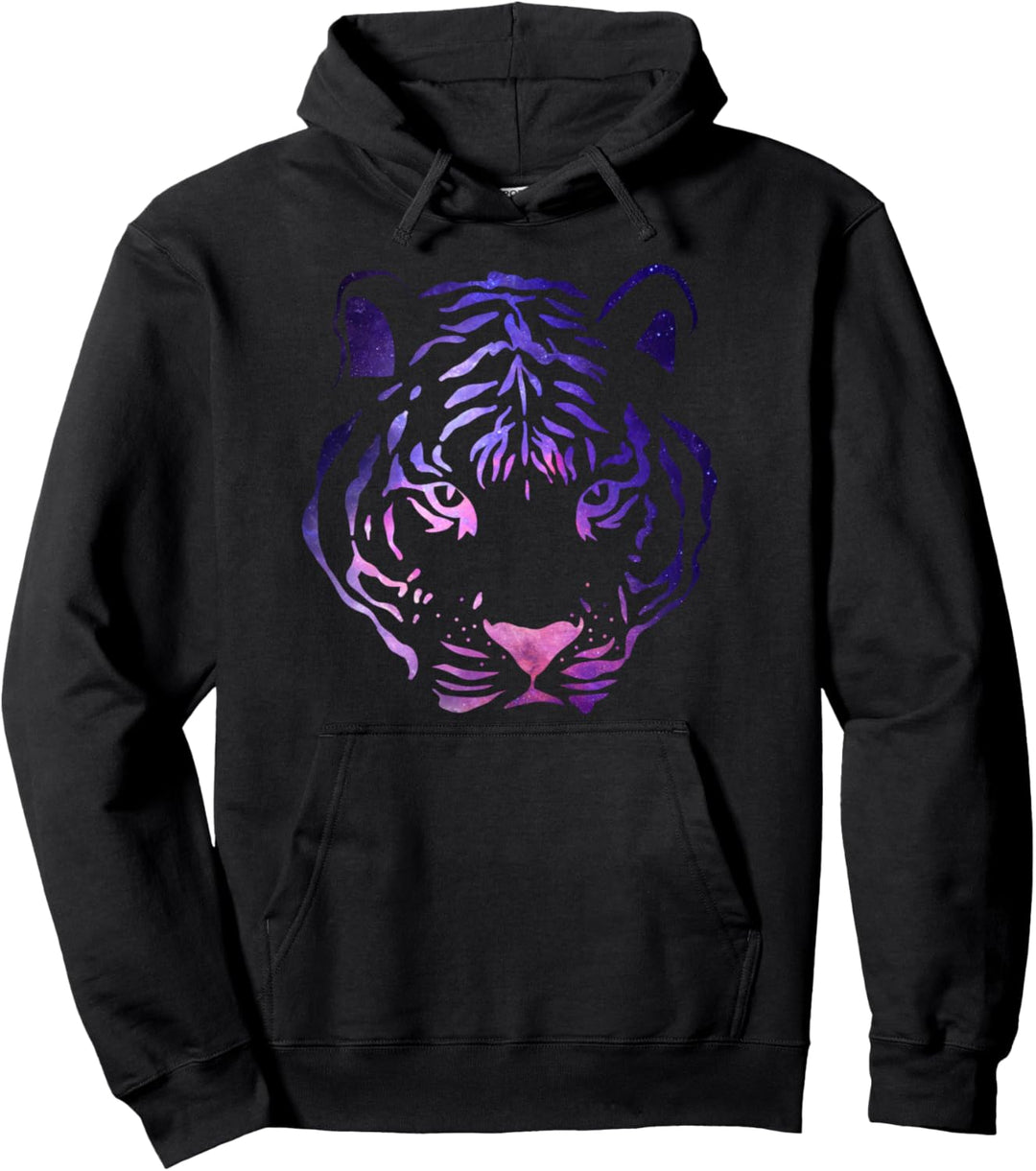 Tiger Fun Art Weltraum Muster Wildtier Pullover Hoodie