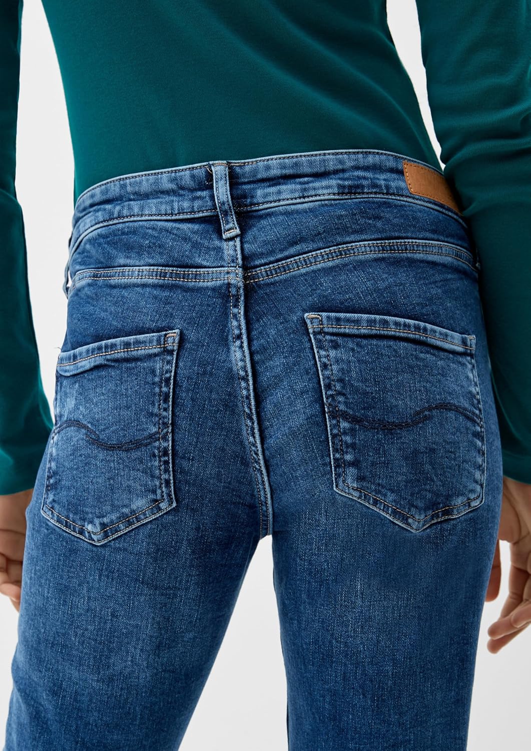 QS Damen Jeans, Fit: Catie Slim Leg 34W / 36L Blau, 34W / 36L Blau
