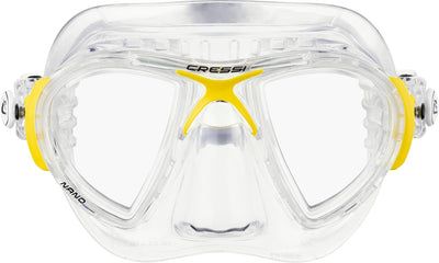 Cressi Herren Nano Taucherbrille UNI Transparent/Gelb, UNI Transparent/Gelb