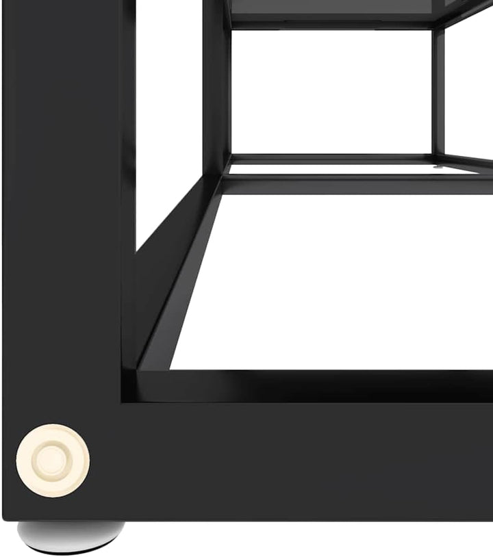 vidaXL TV-Schrank Schwarz 140x40x40,5 cm Hartglas Schwarz 140 cm, Schwarz 140 cm