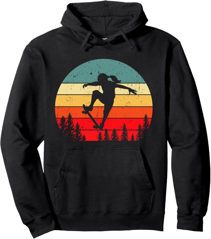 Skater Girl Skateboard Stunt Mädchen Geschenk Pullover Hoodie