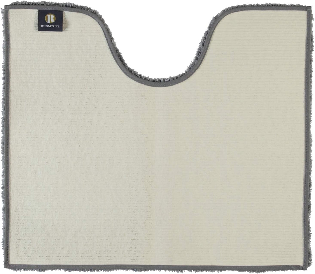 Rhomtuft Badteppiche Square Kiesel - 85 Toilettenvorlage mit Ausschnitt 55x60 cm, Toilettenvorlage m