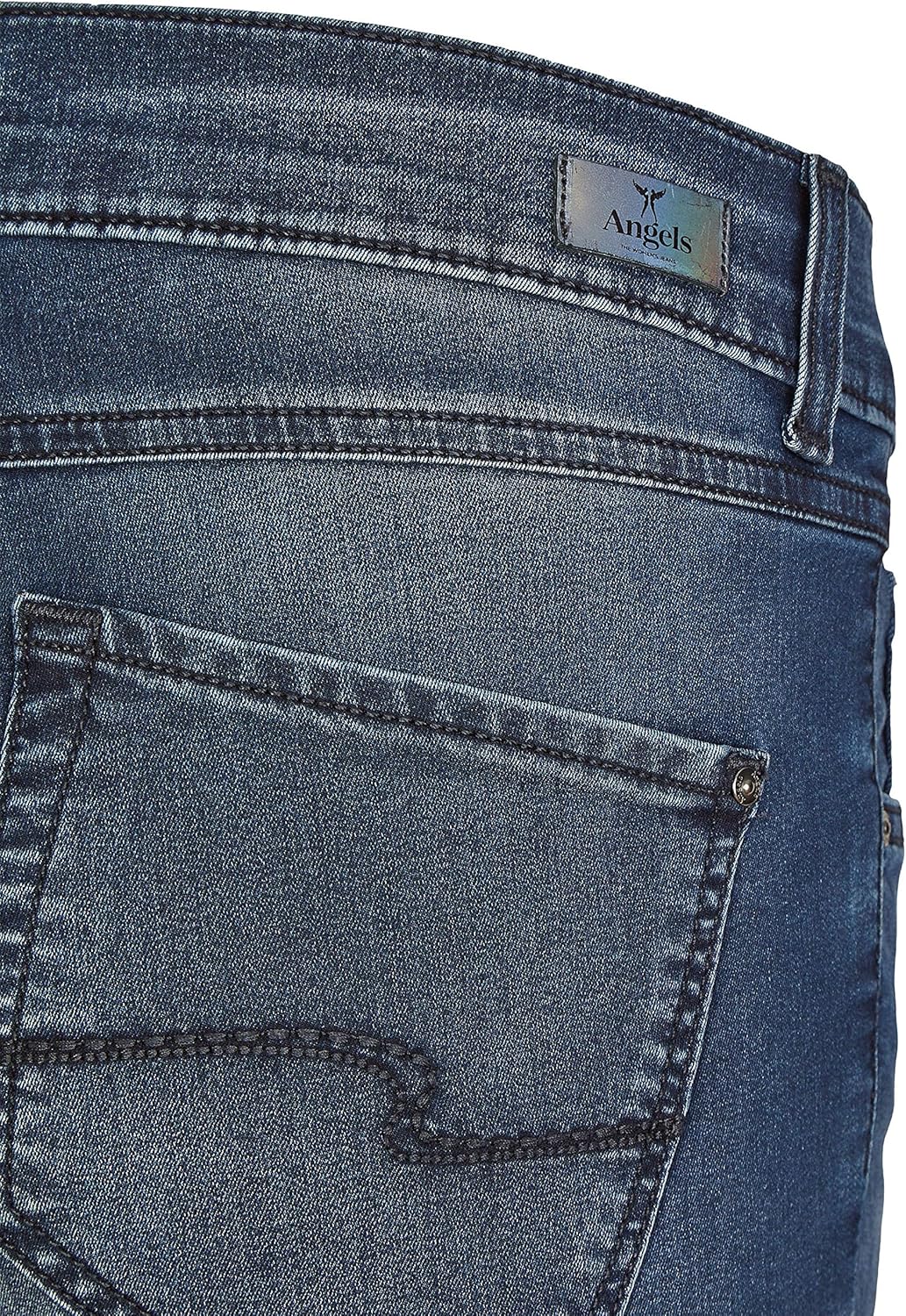 ANGELS Slim Fit Jeans Jeans Skinny mit cleanem Super Stretch Denim mit Label-Applikationen 34W / 28L