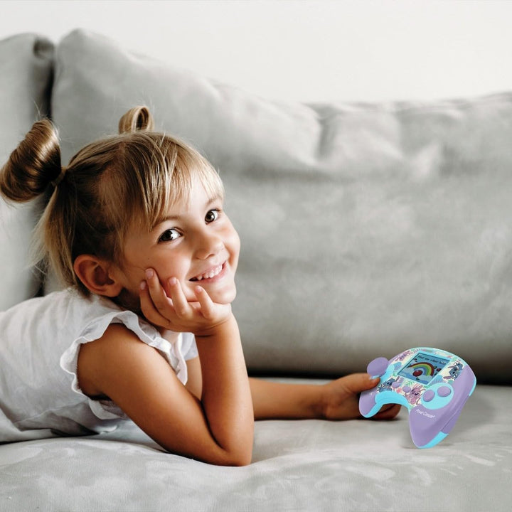 Lexibook Disney Stitch Power Console® – Lernspielkonsole zweisprachig Französisch/Englisch mit 100 A